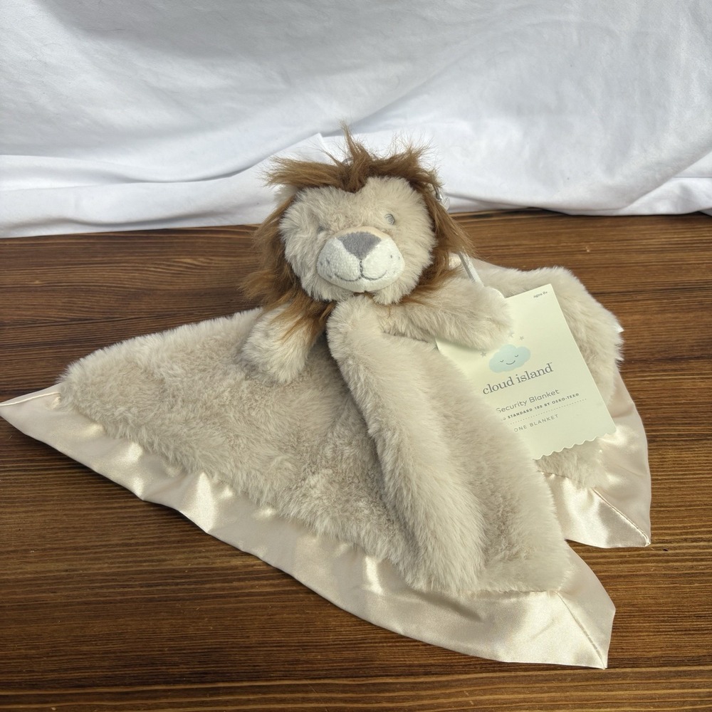 Cloud Island‎ Lion Security Blanket Lovey Satin Back Plush Baby